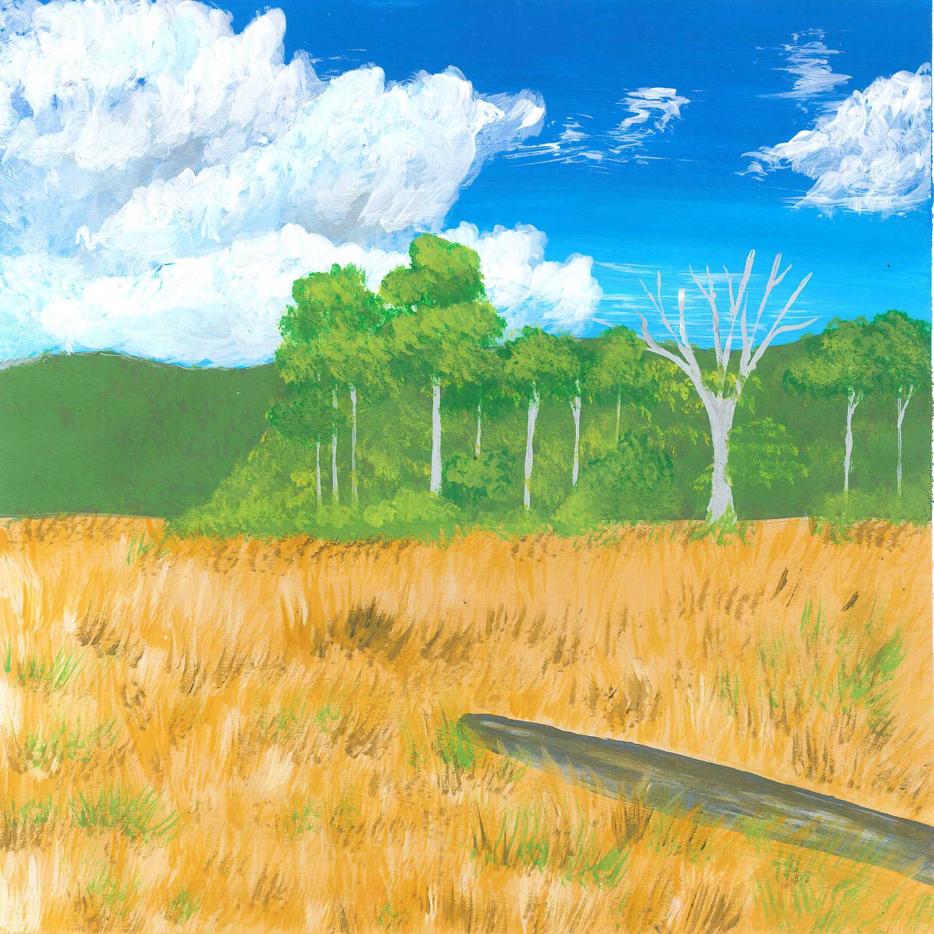 Australia – Bushland Afternoon - nature landscape painting - earth.fm