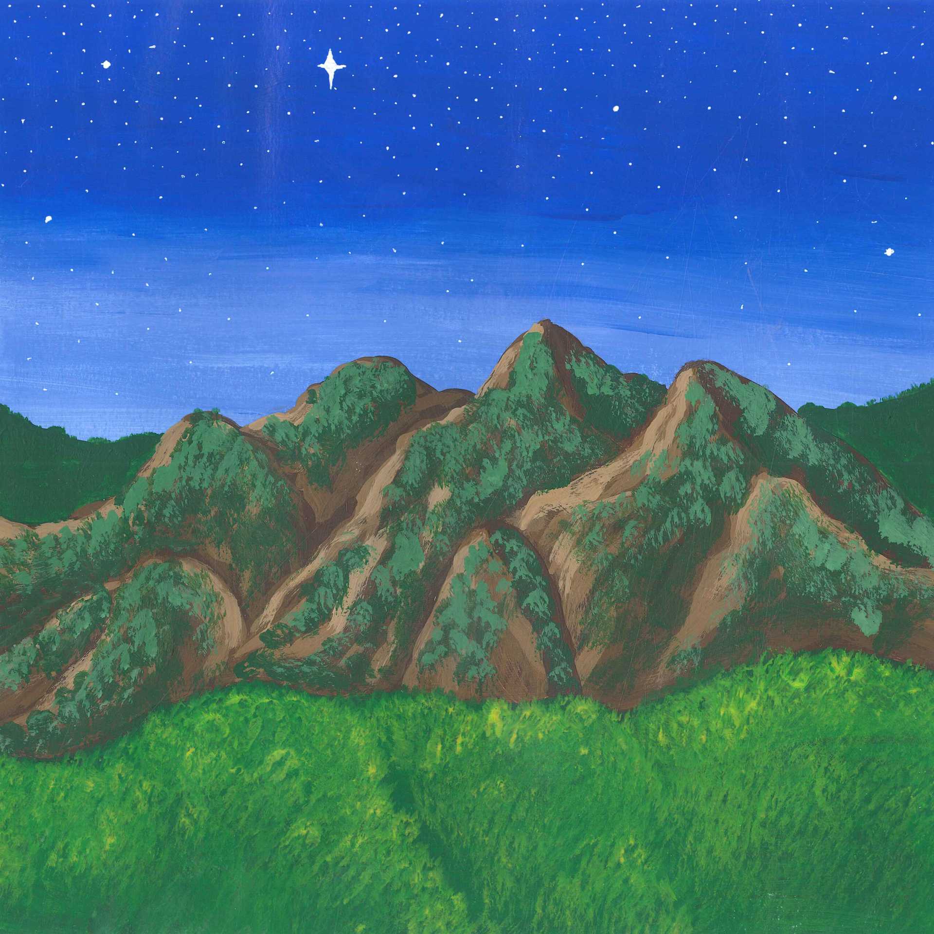 A Secretive Night in a Canyon - nature landscape painting - earth.fm