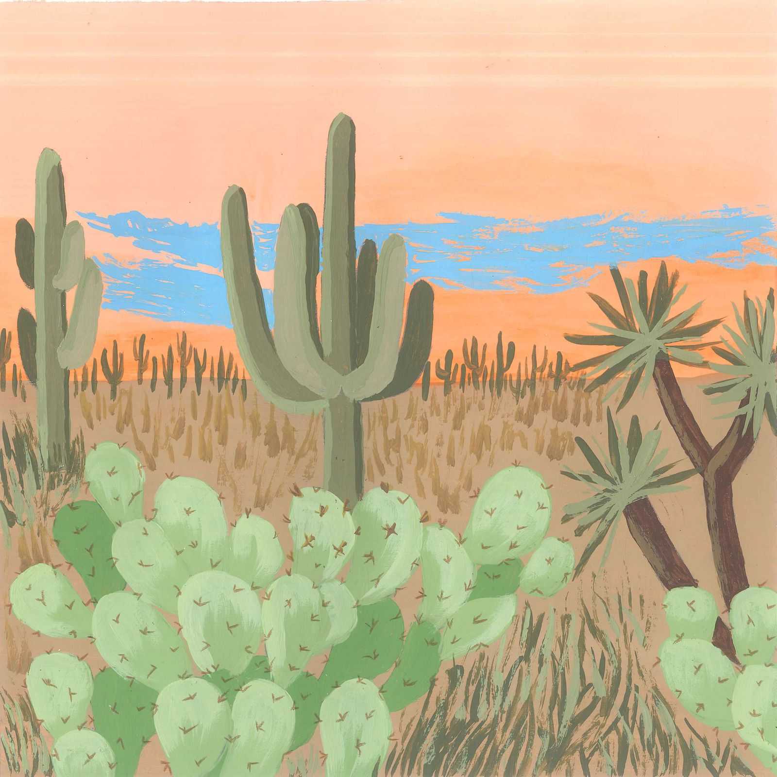 Desert Cicadas - nature landscape painting - earth.fm