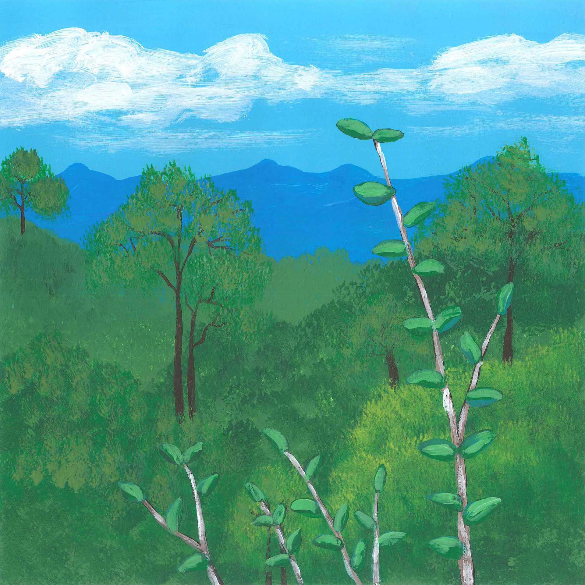 Dusk Chorus in Mount Kenya - nature landscape painting - earth.fm