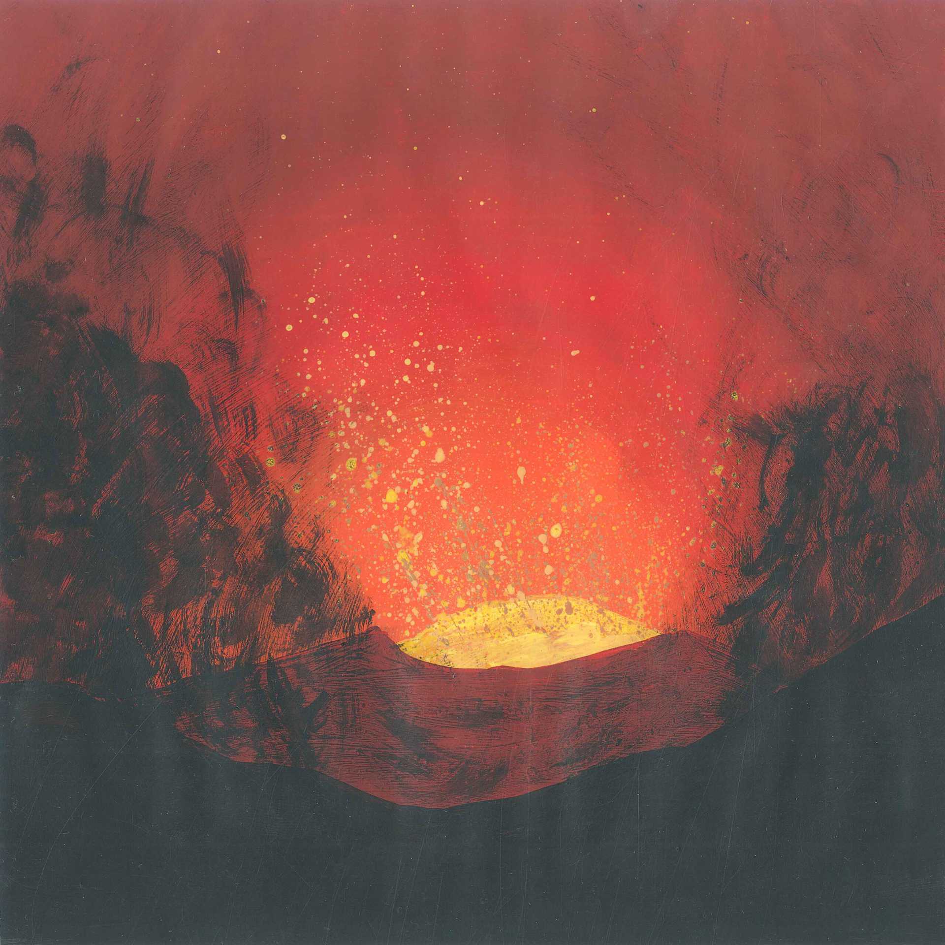 Active Volcano - nature landscape painting - earth.fm