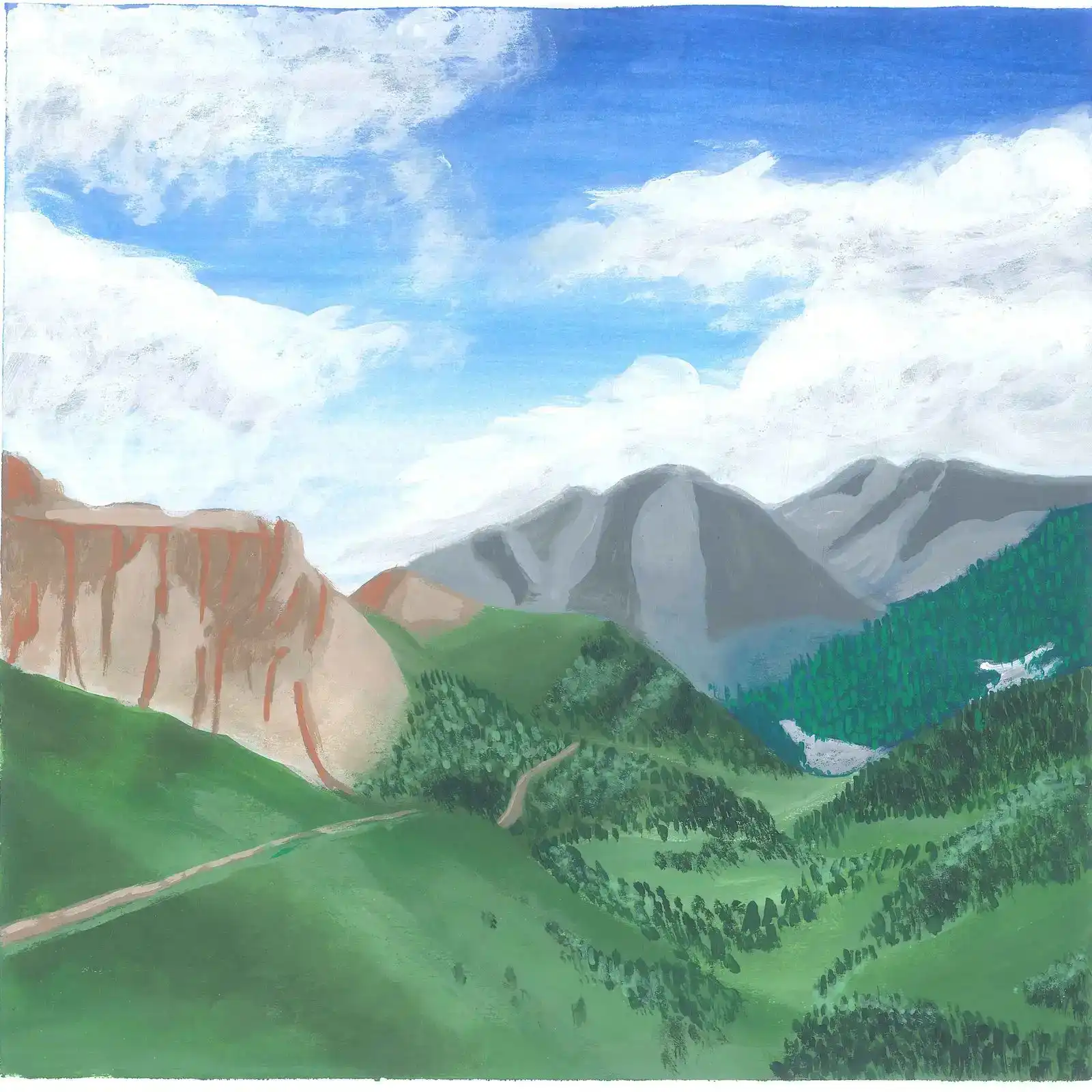 Quiet Morning Chorus at the Kirandich Dam - nature landscape painting - earth.fm