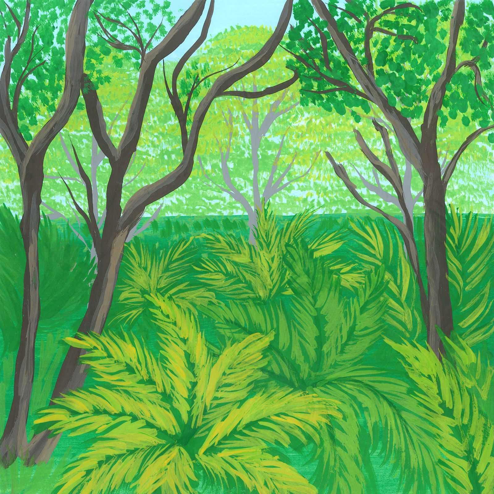 Forest in Ratanakiri - nature landscape painting - earth.fm
