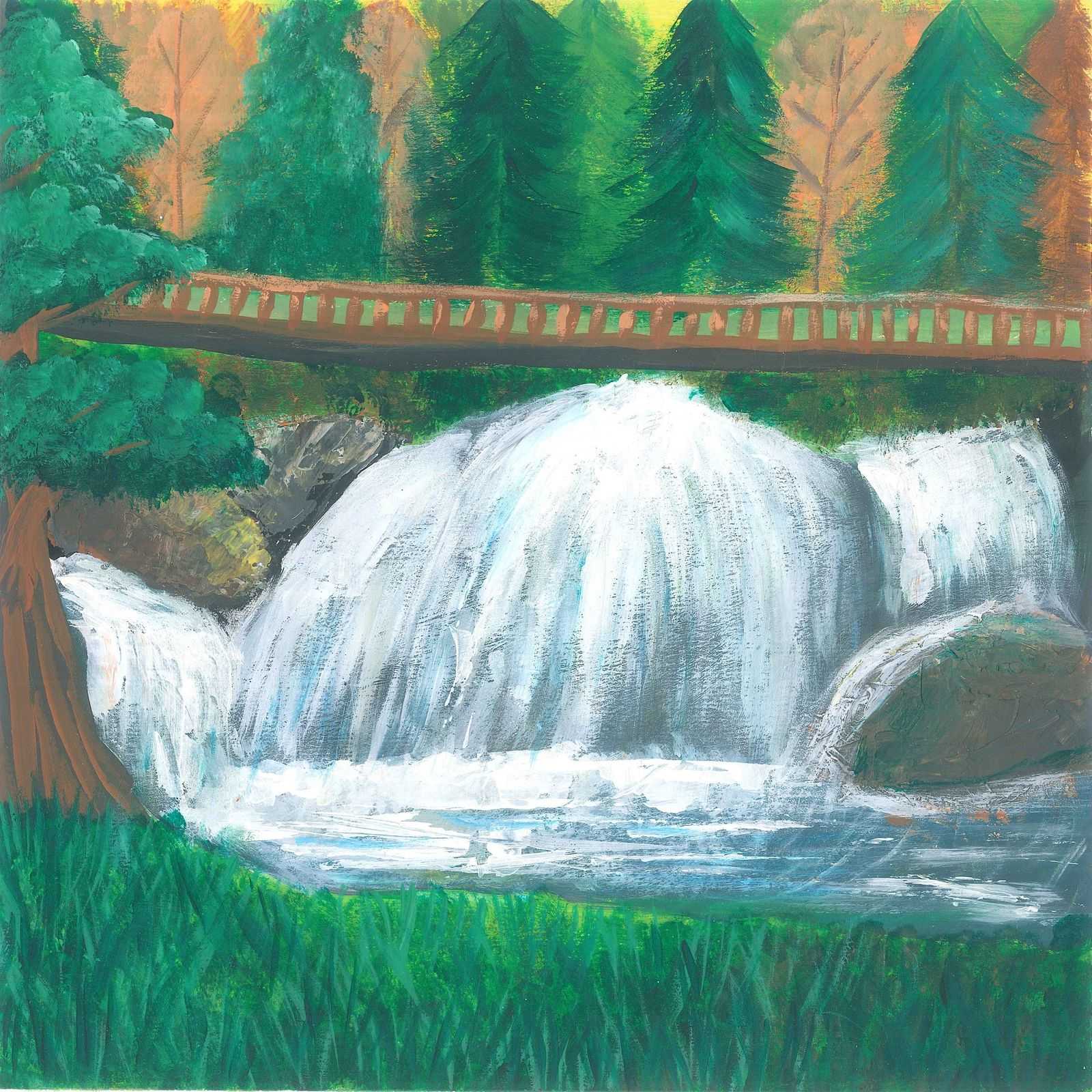 The Source of the River Abion - nature landscape painting - earth.fm