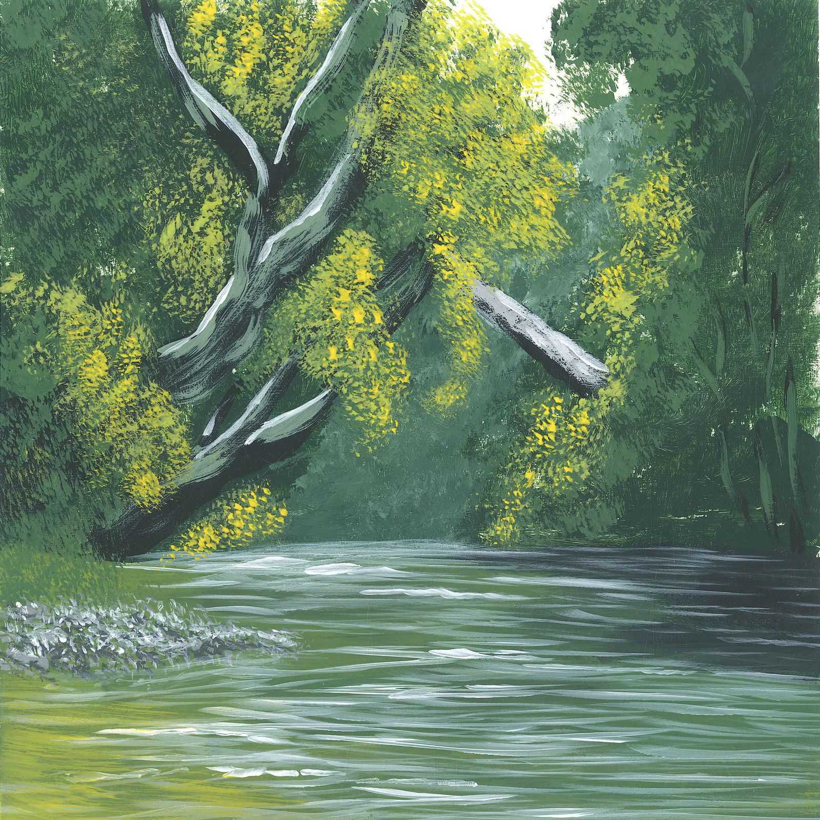 Jungle Pond - nature landscape painting - earth.fm