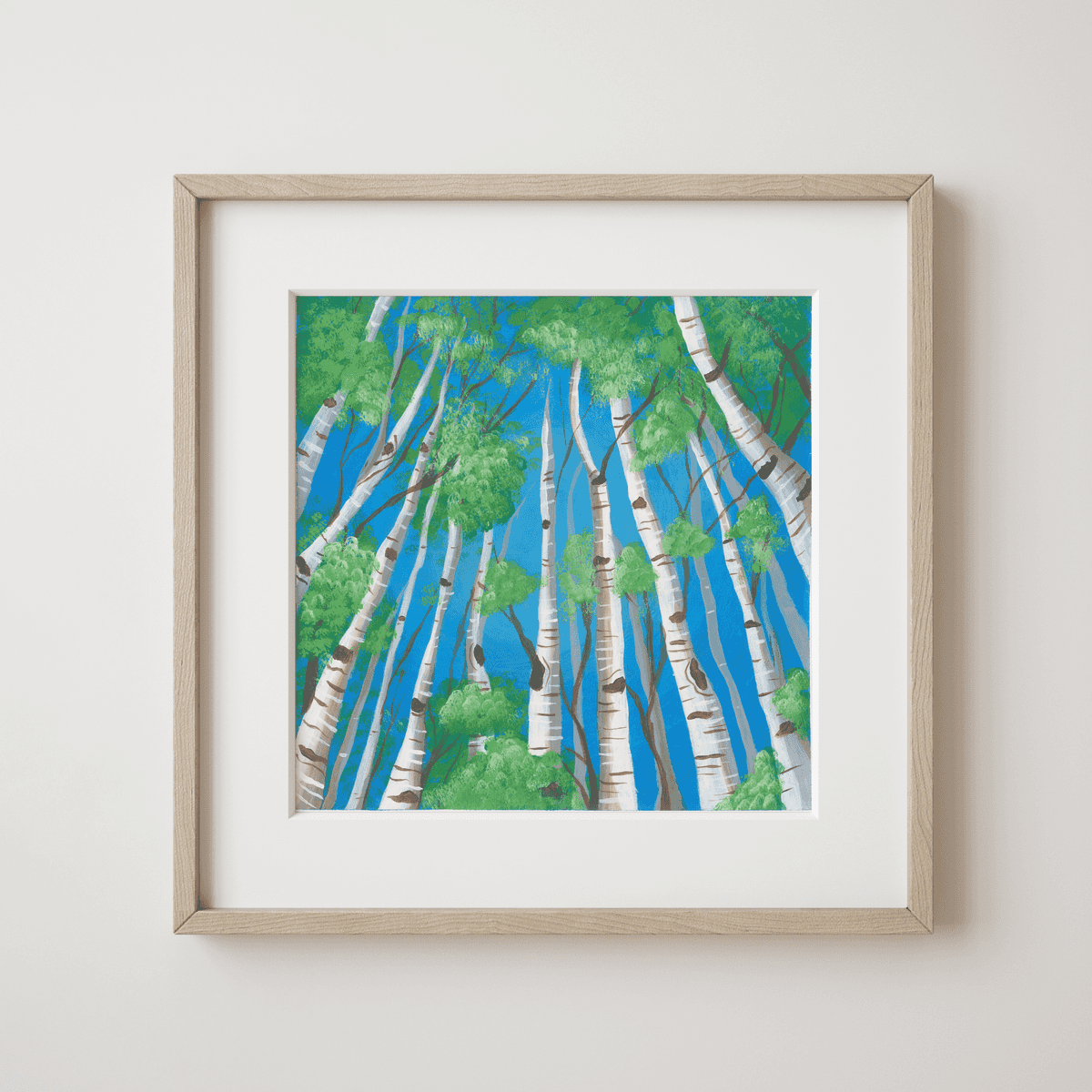 Trees with blue sky Fine Art Print - earth.fm