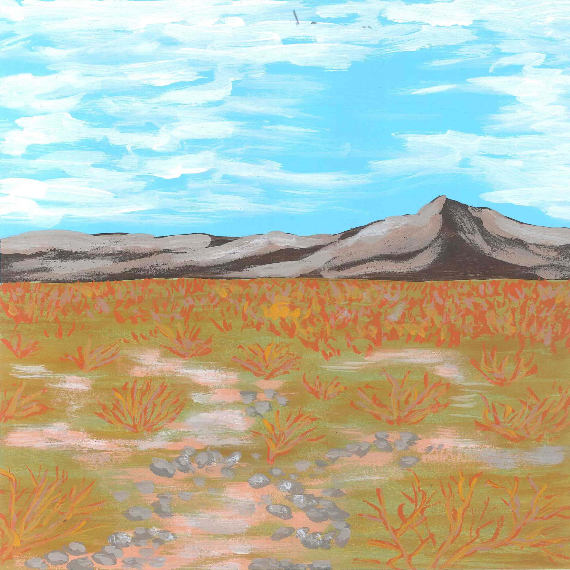 Massive Thunderstorm in the Atacama Desert - nature landscape painting - earth.fm