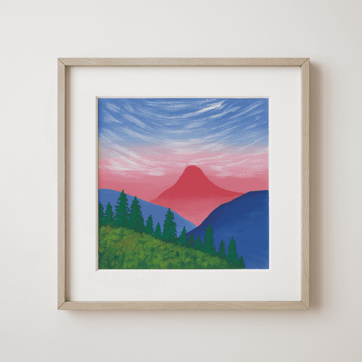 Lyrebird in the Rainforest - Twilight's Caress on the Red Mountain and Pine Forest Fine Art Print - nature soundscape art - earth.fm
