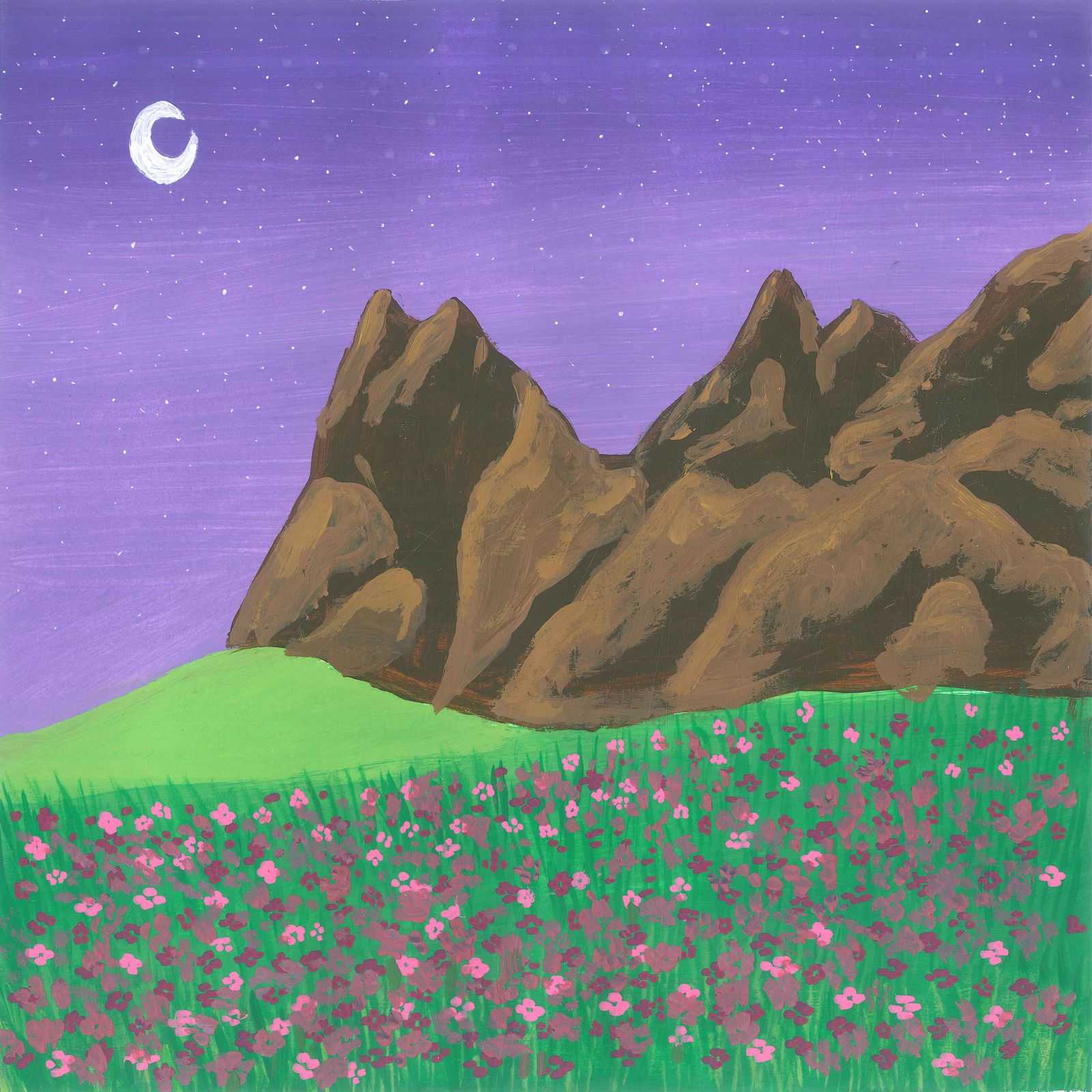 Mountain Meadow - nature landscape painting - earth.fm