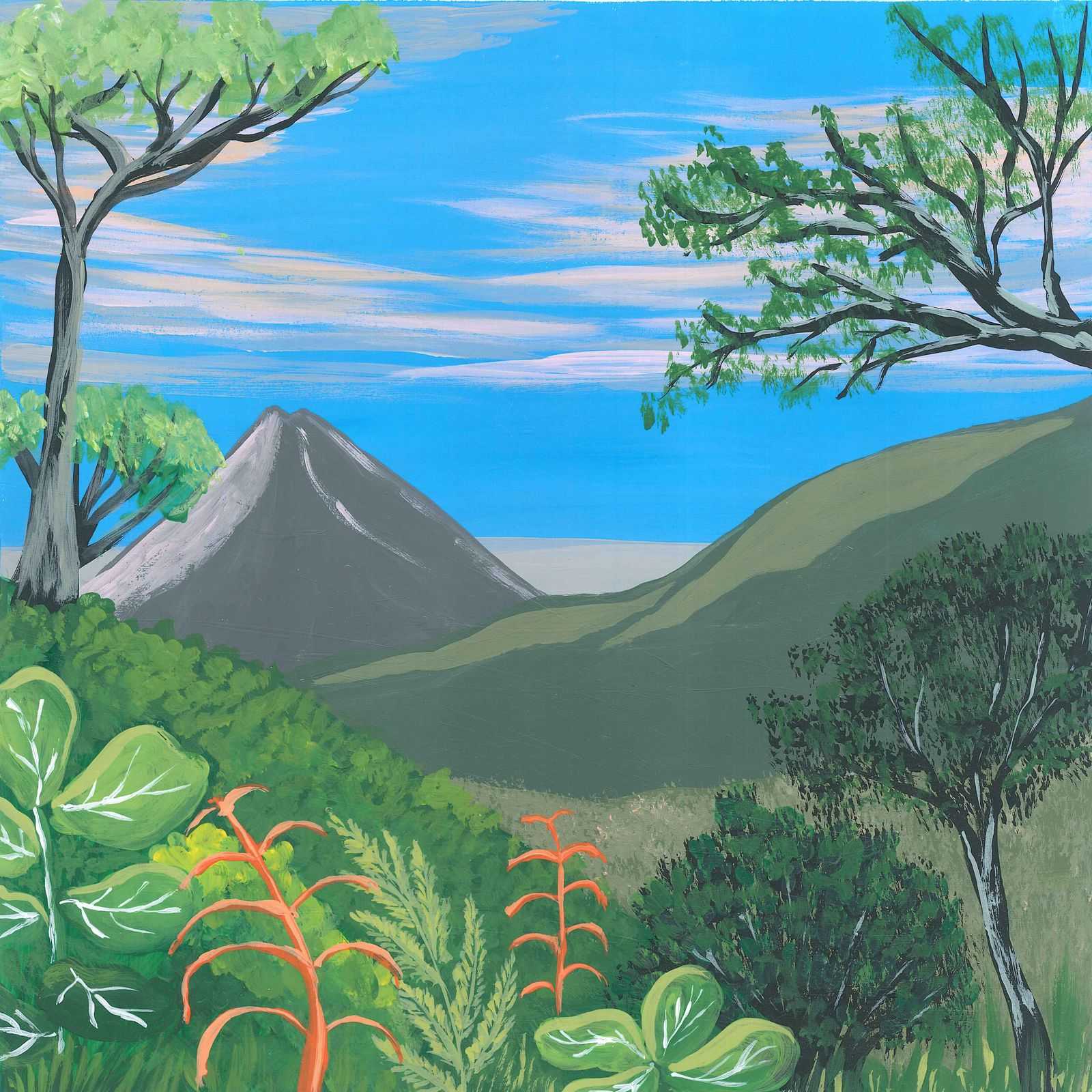 Windy Morning on Mount Kinabalu - nature landscape painting - earth.fm