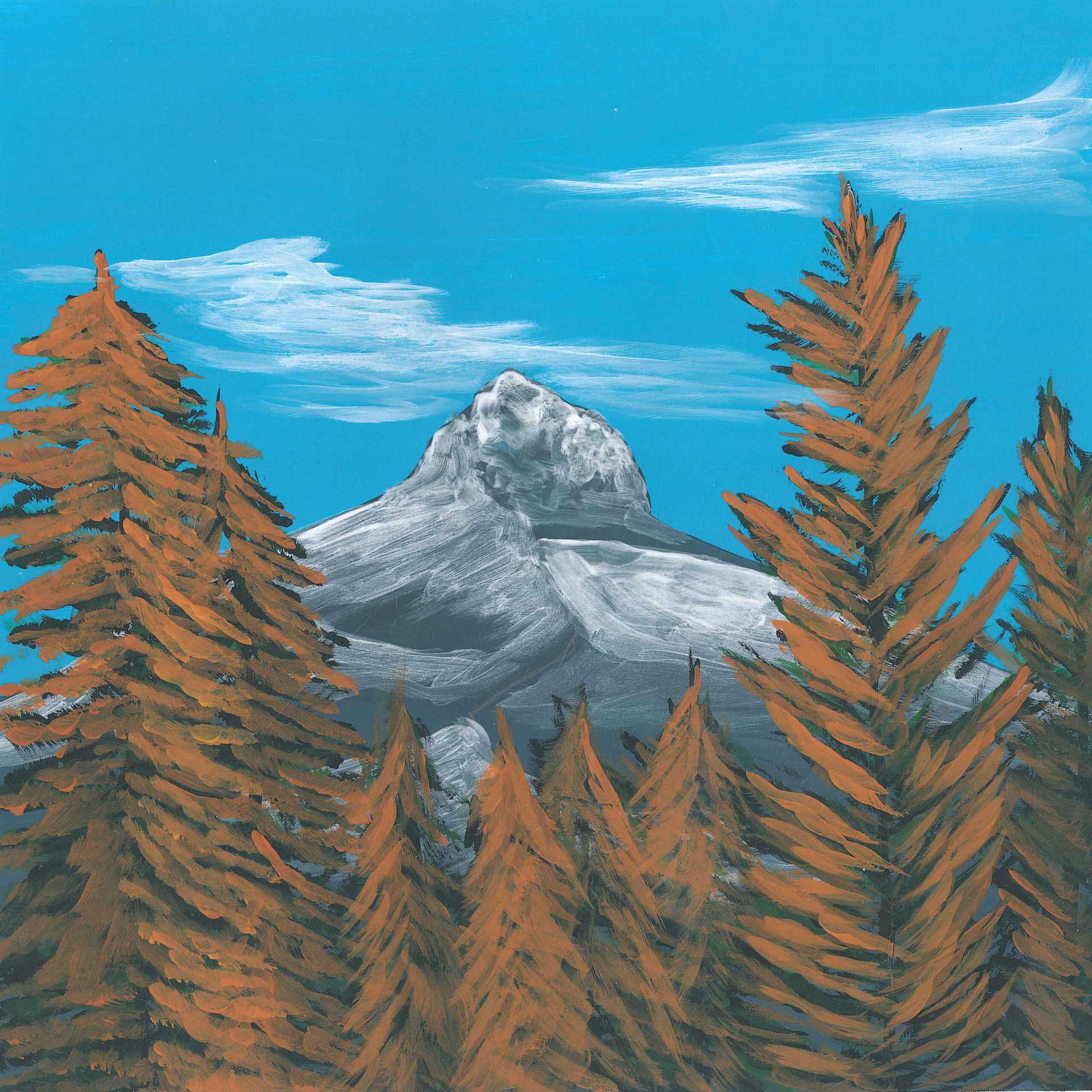 Wind Above the Forest Cliffs - nature landscape painting - earth.fm