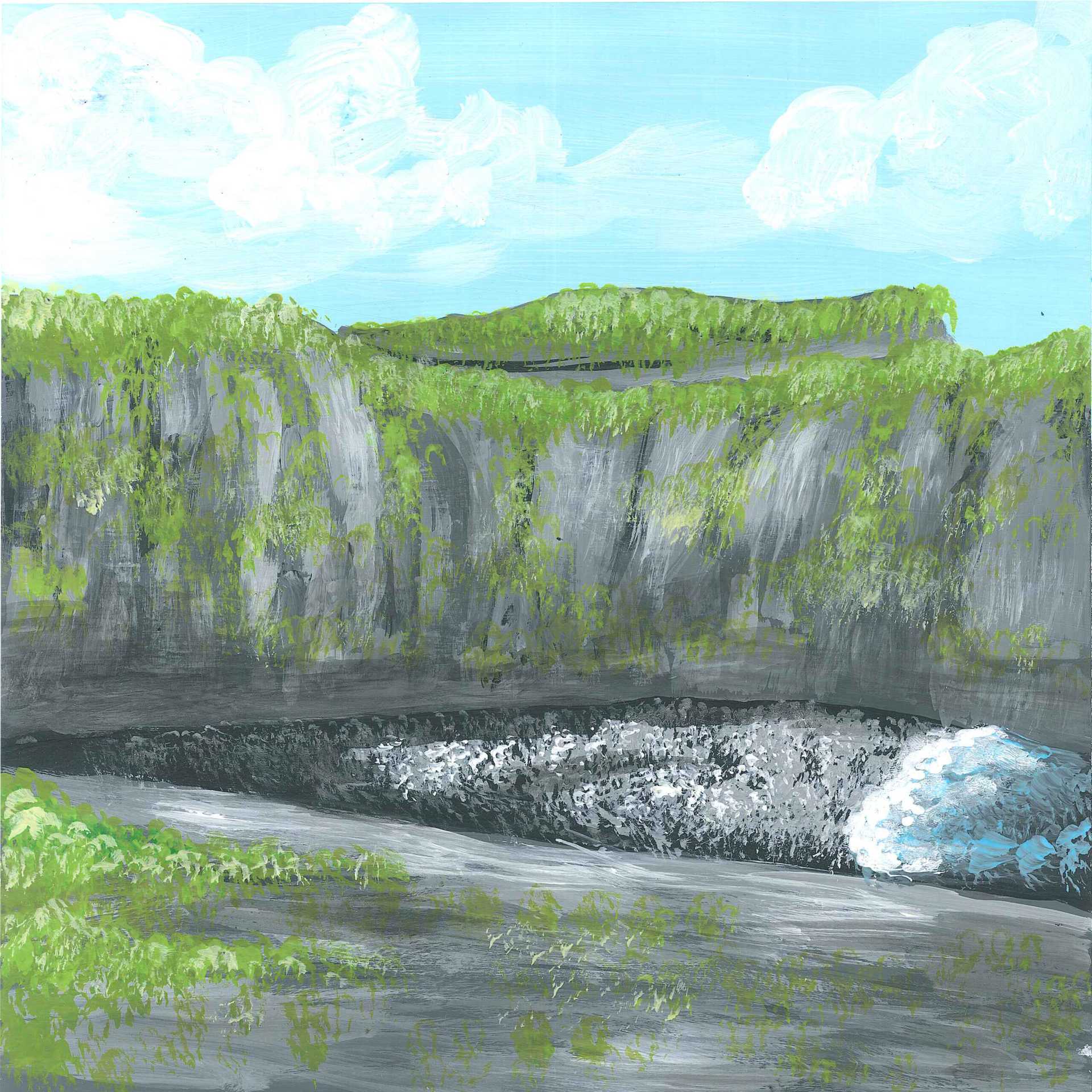 On the Edge of the Land - nature landscape painting - earth.fm