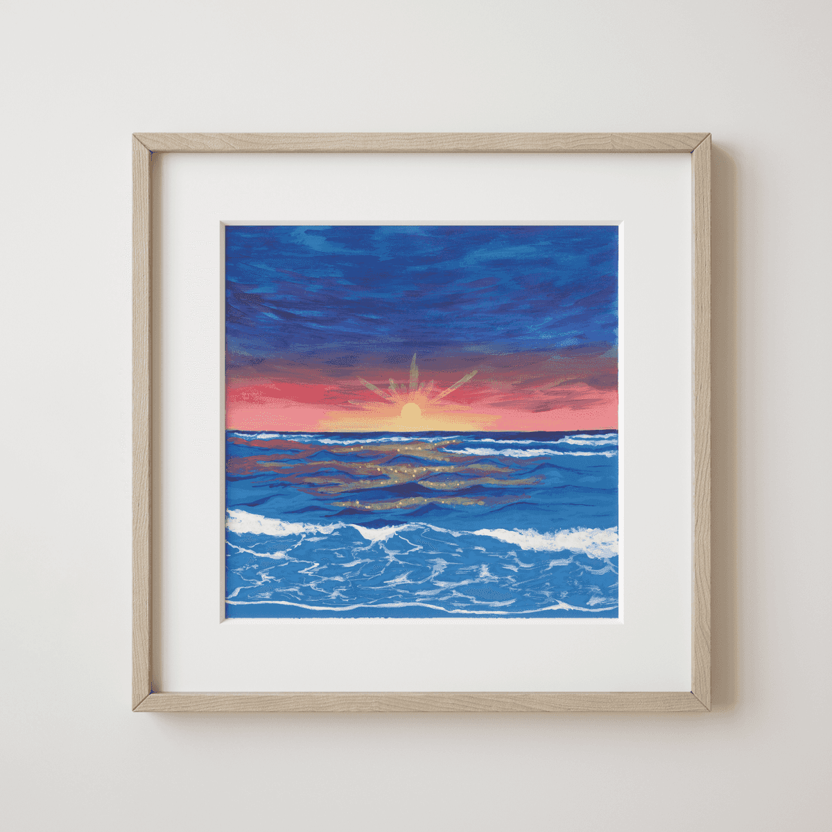 Hooker’s Sea Lions - Sunset Majesty over the Ocean's Horizon Fine Art Print - earth.fm