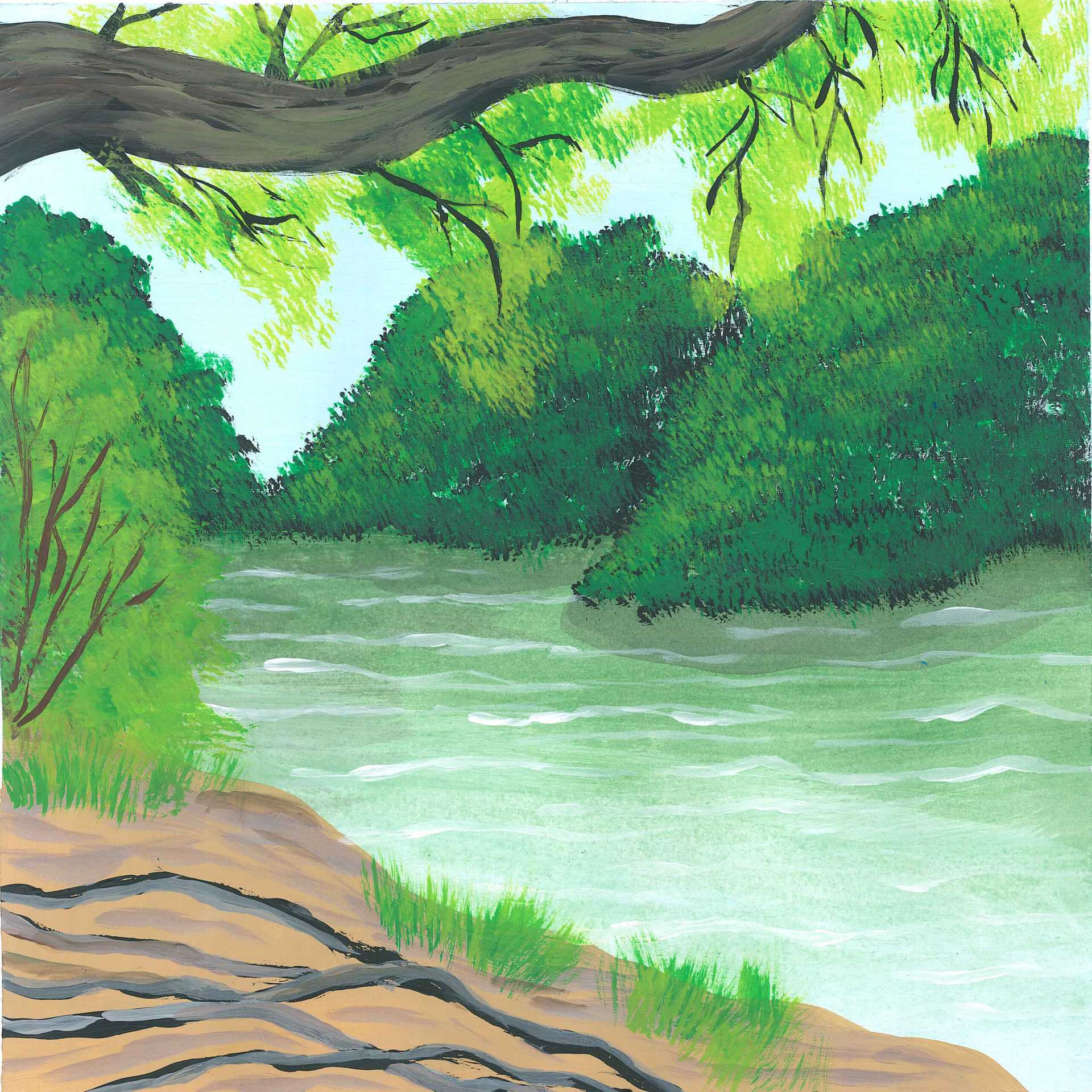 Caños de Gúdar - nature landscape painting - earth.fm