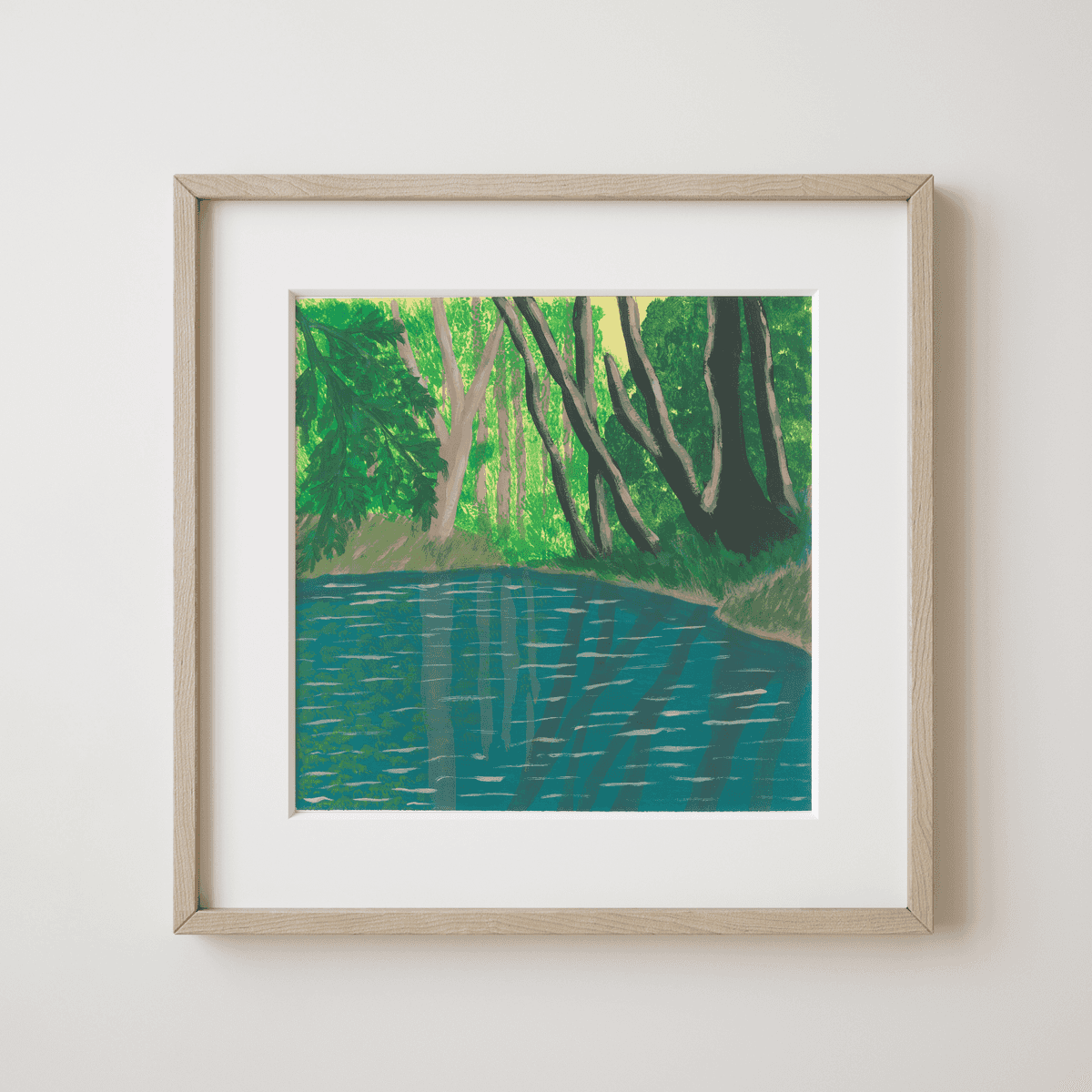 Above & Below a Creek - Forest Refuge by the Shaded Creek Fine Art Print - nature soundscape art - earth.fm