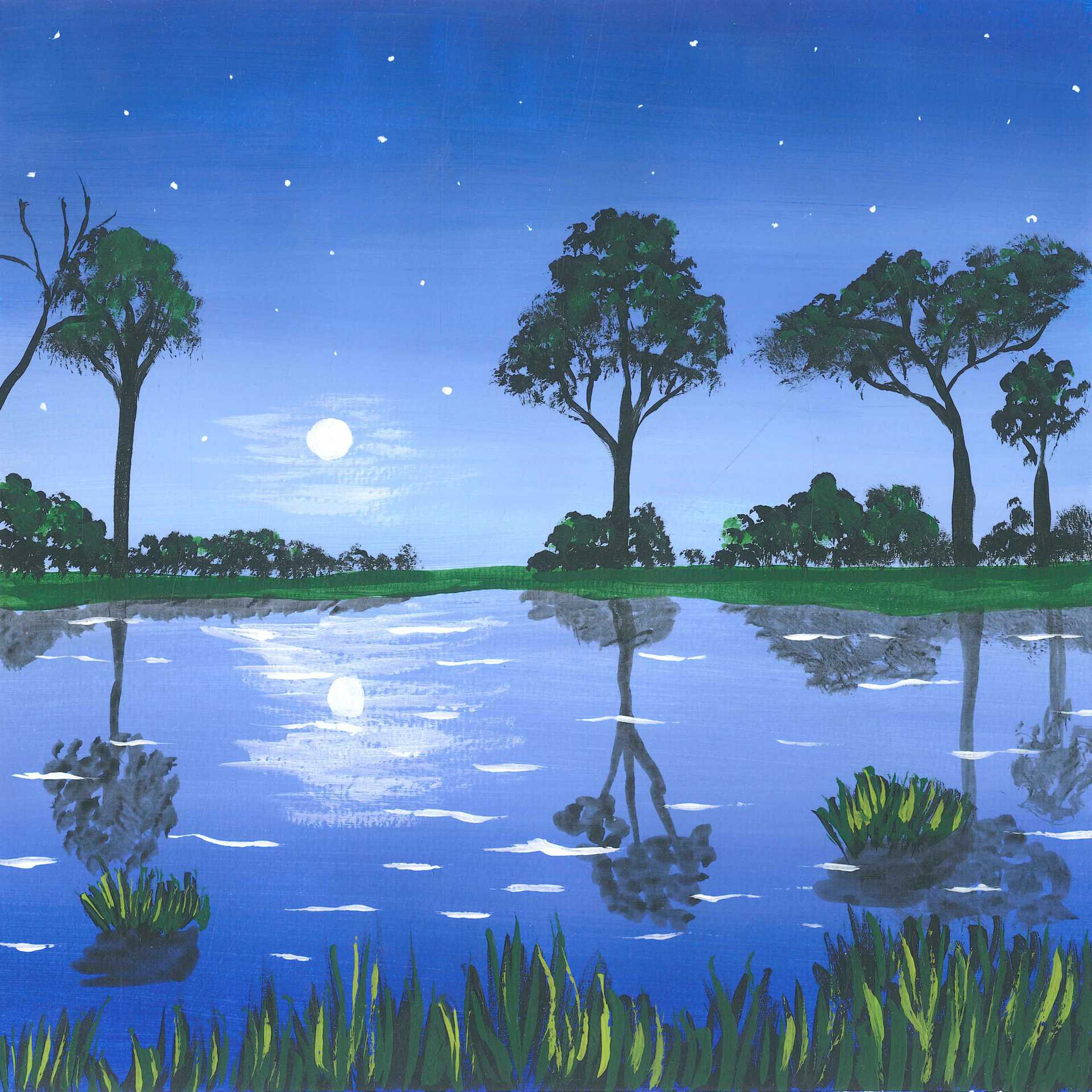 Singing toads - nature landscape painting - earth.fm