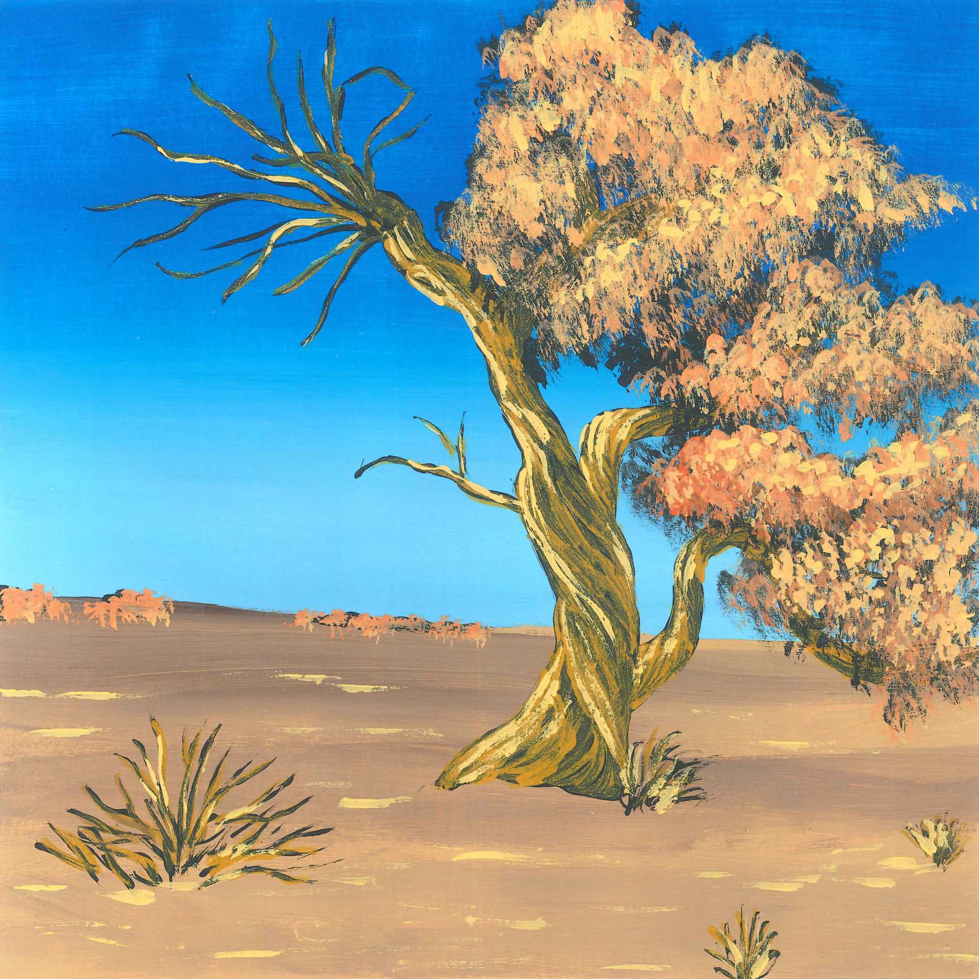 Spring morning at desert oasis - nature landscape painting - earth.fm