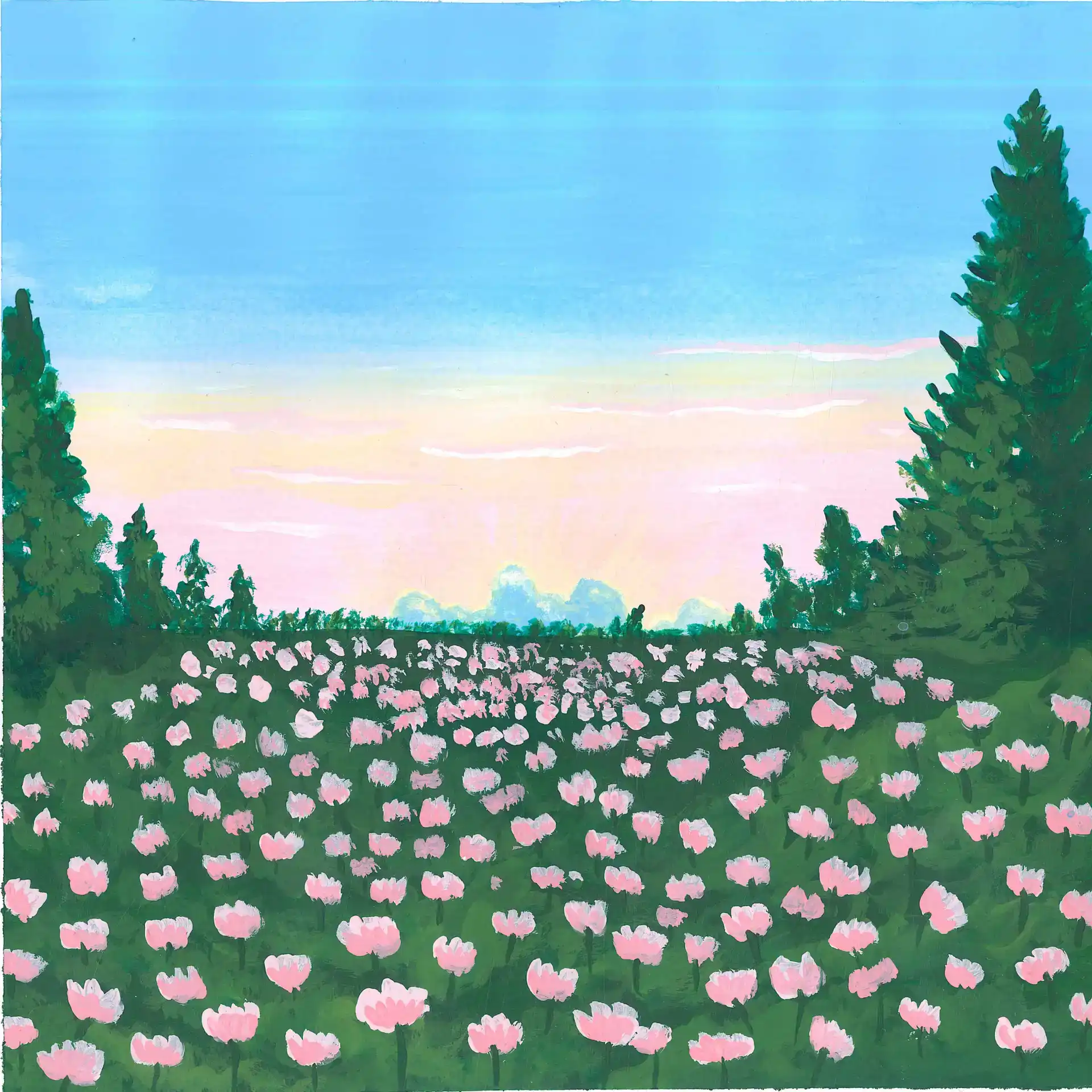 Bumblebees and morning chorus in Dalarna - nature landscape painting - earth.fm