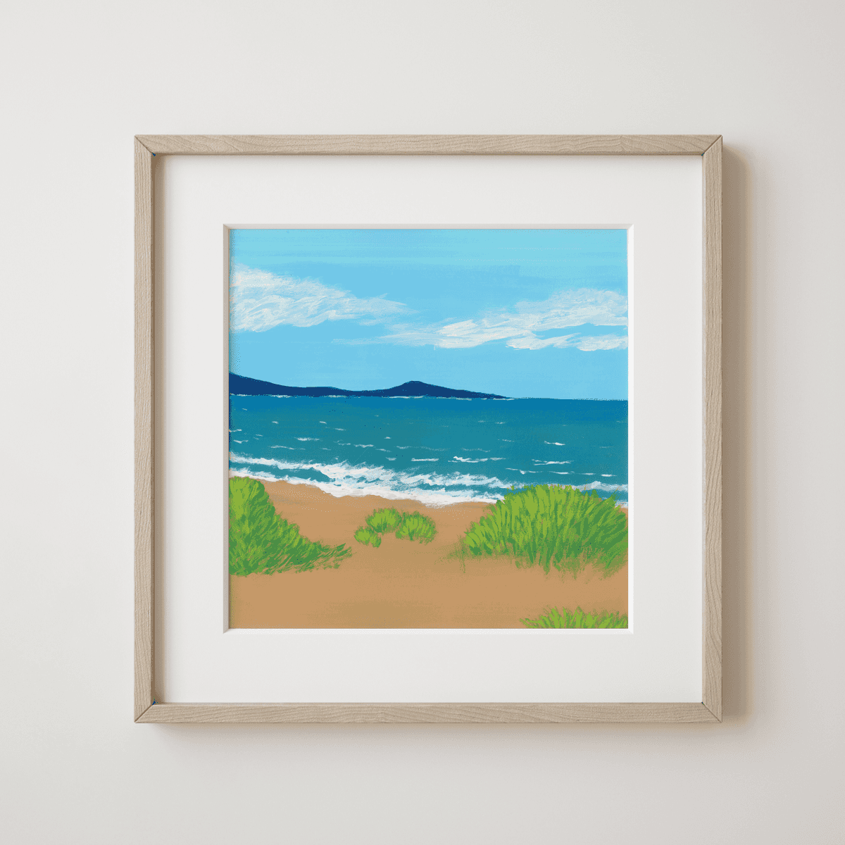 Hammonassett State Park - Seaside Serenity on Sandy Beach with Gentle Waves Fine Art Print - nature soundscape art - earth.fm