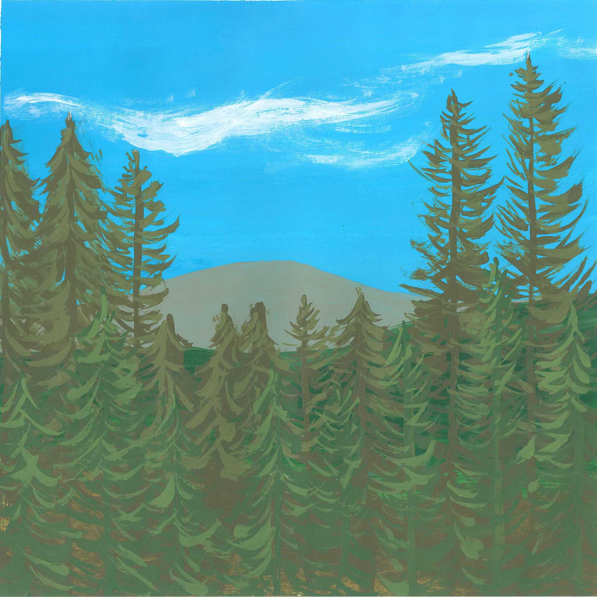 Wind in Pine Forest - nature landscape painting - earth.fm