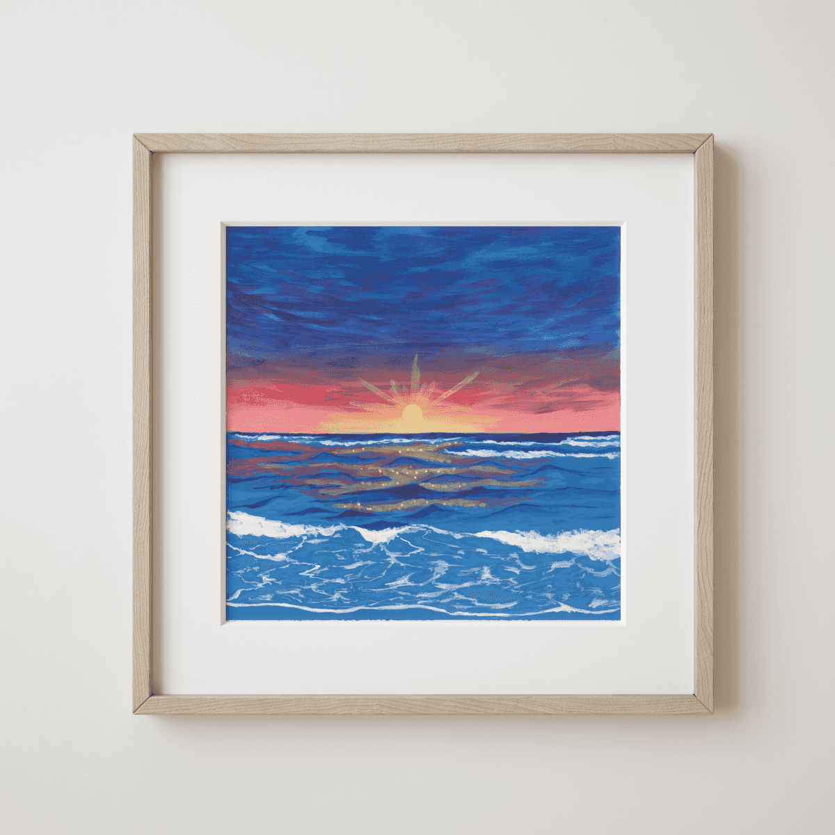 Hooker’s Sea Lions - Sunset Majesty over the Ocean's Horizon Fine Art Print - nature soundscape art - earth.fm
