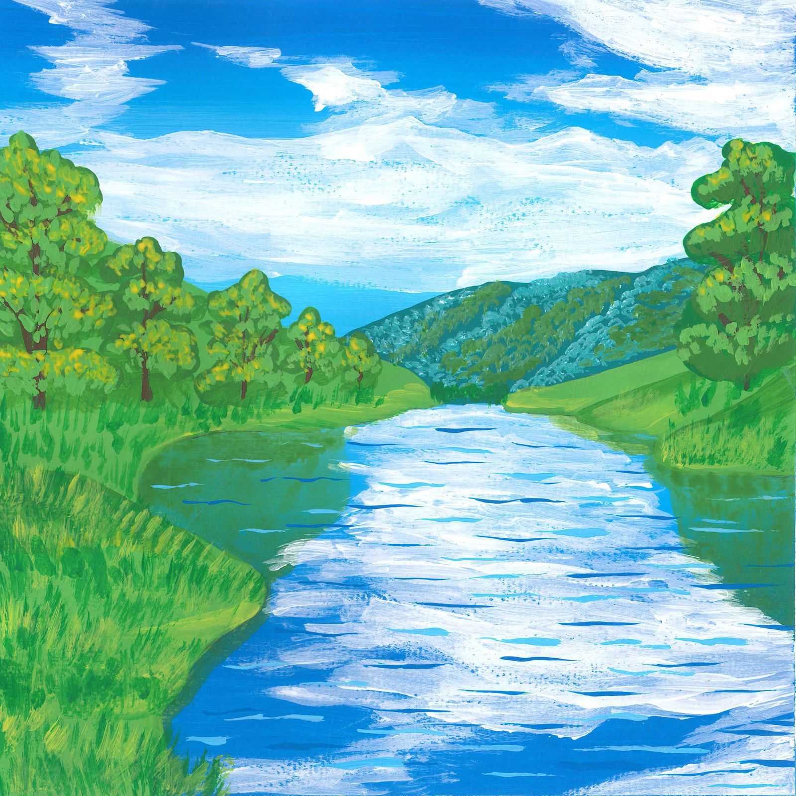 Voices From the River - nature landscape painting - earth.fm