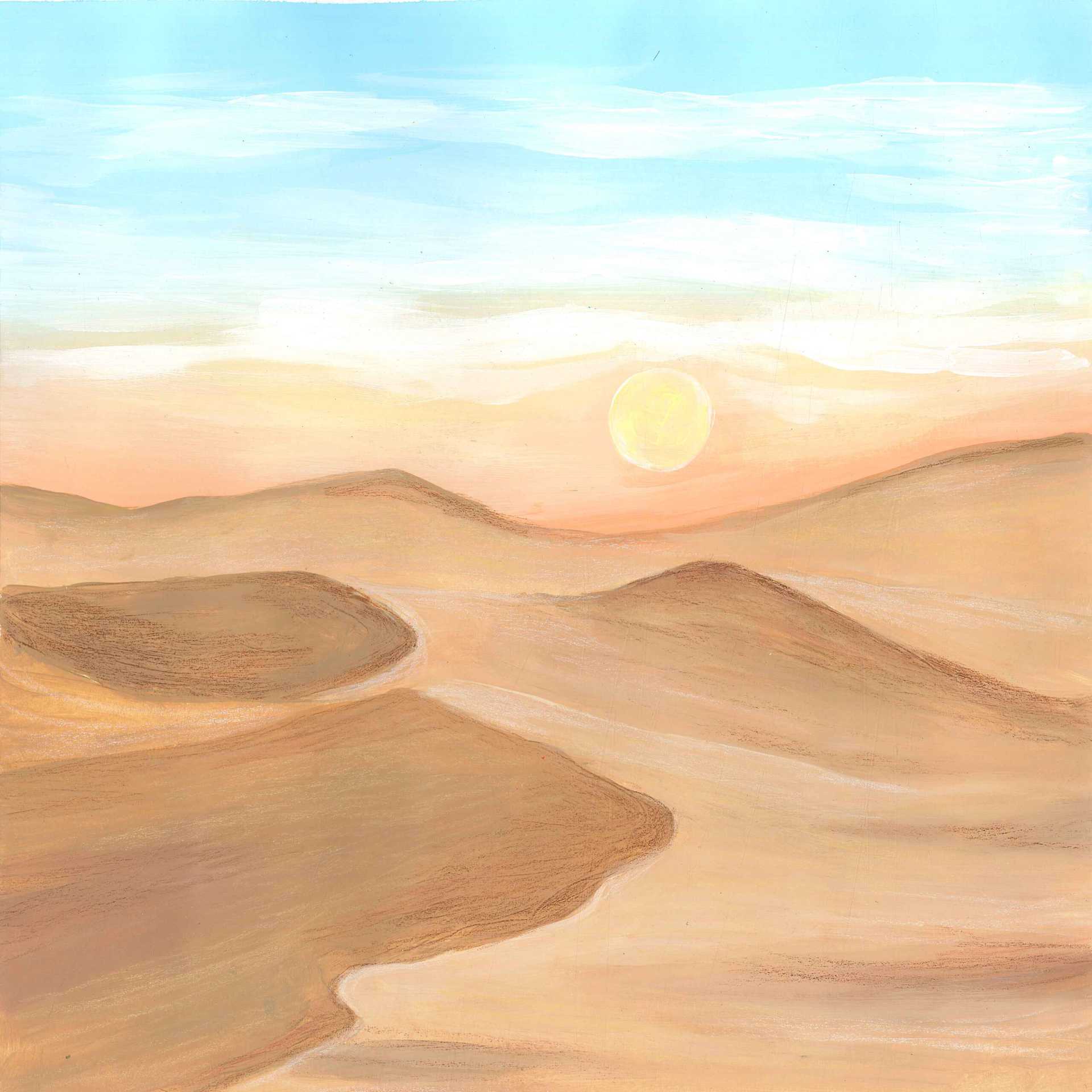 Chromatic Rain in the Namib Desert - nature landscape painting - earth.fm