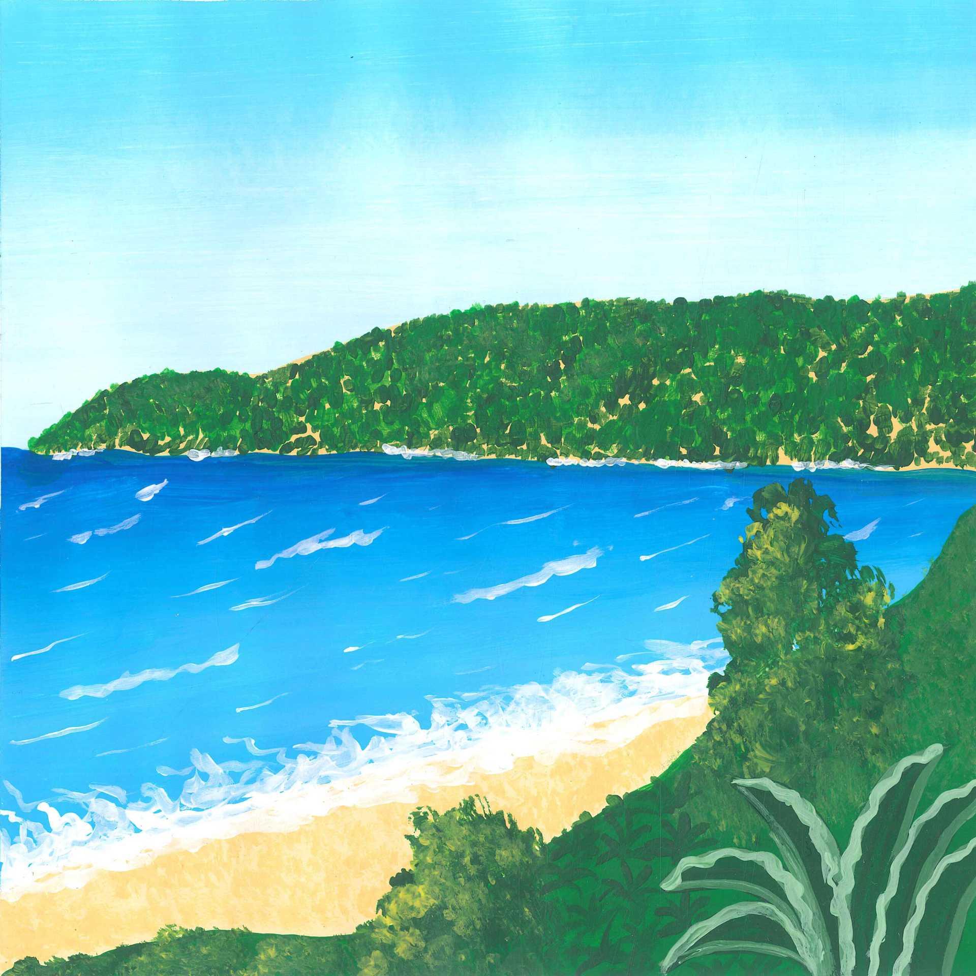 Tropical Ocean Waves - nature landscape painting - earth.fm