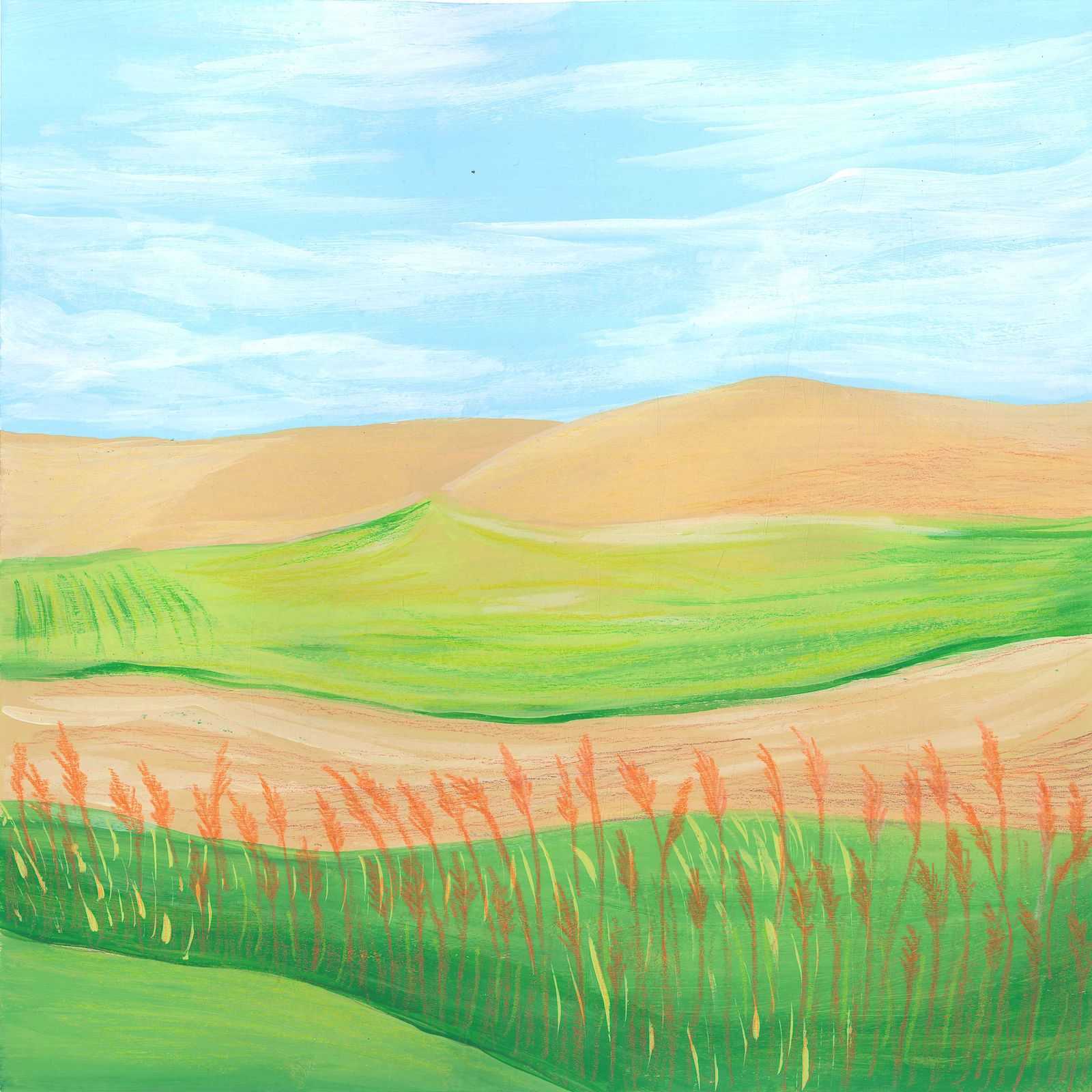 Crepitating Summer Winds - nature landscape painting - earth.fm