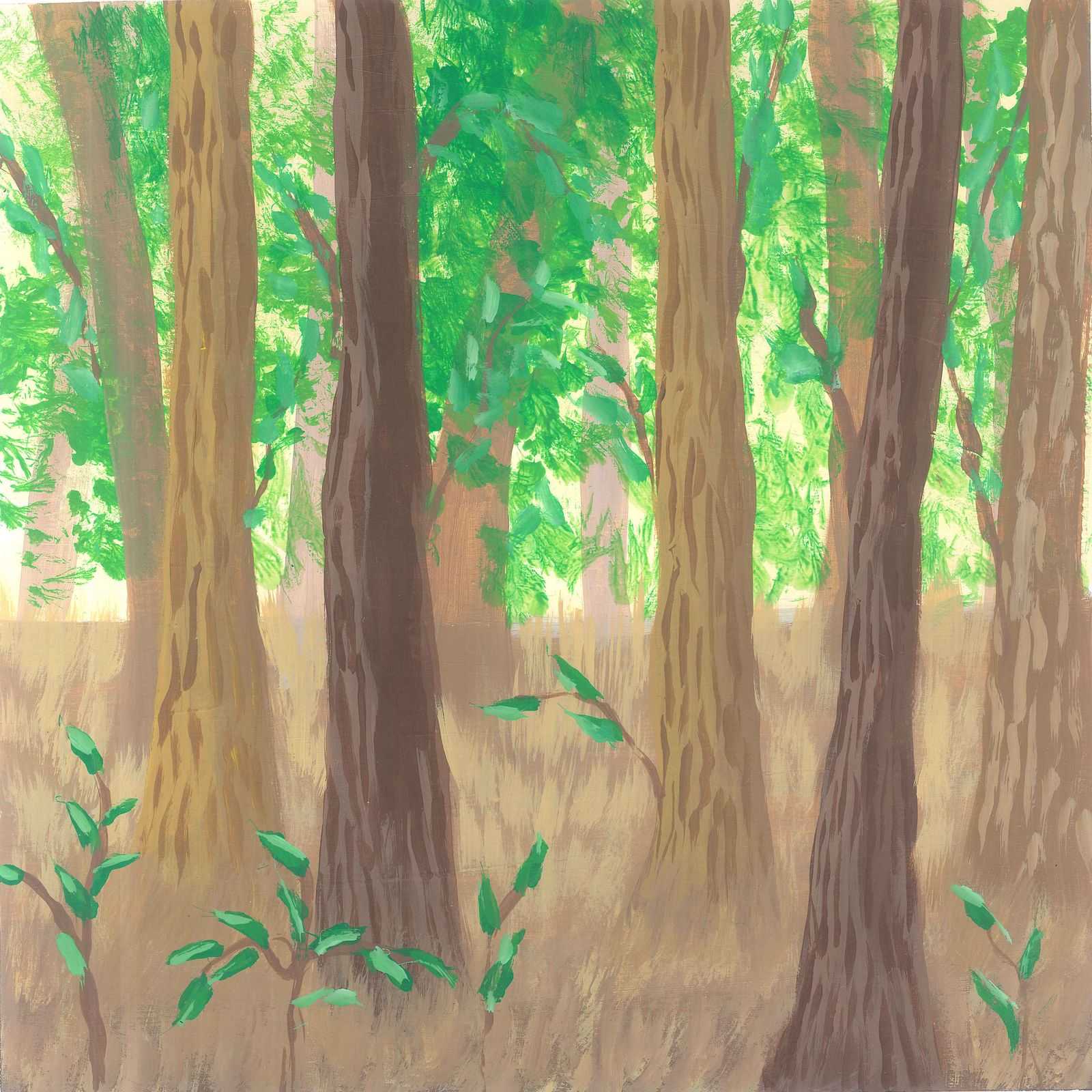 Forest Nocturne - nature landscape painting - earth.fm