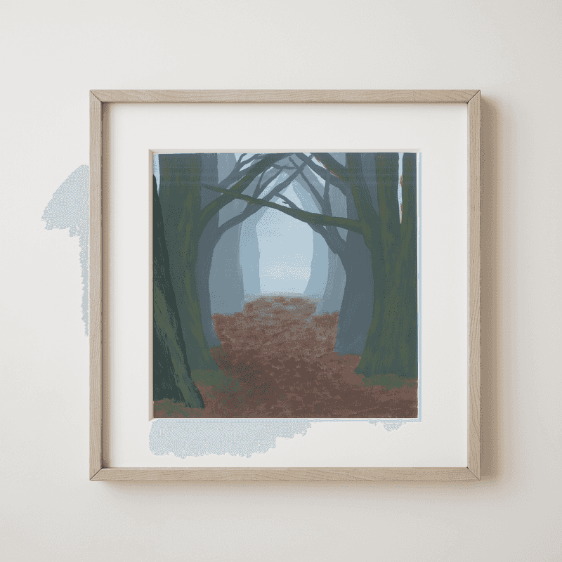 Elephant Browsing at Night - Mystic Veil of the Forest Thicket Fine Art Print - earth.fm