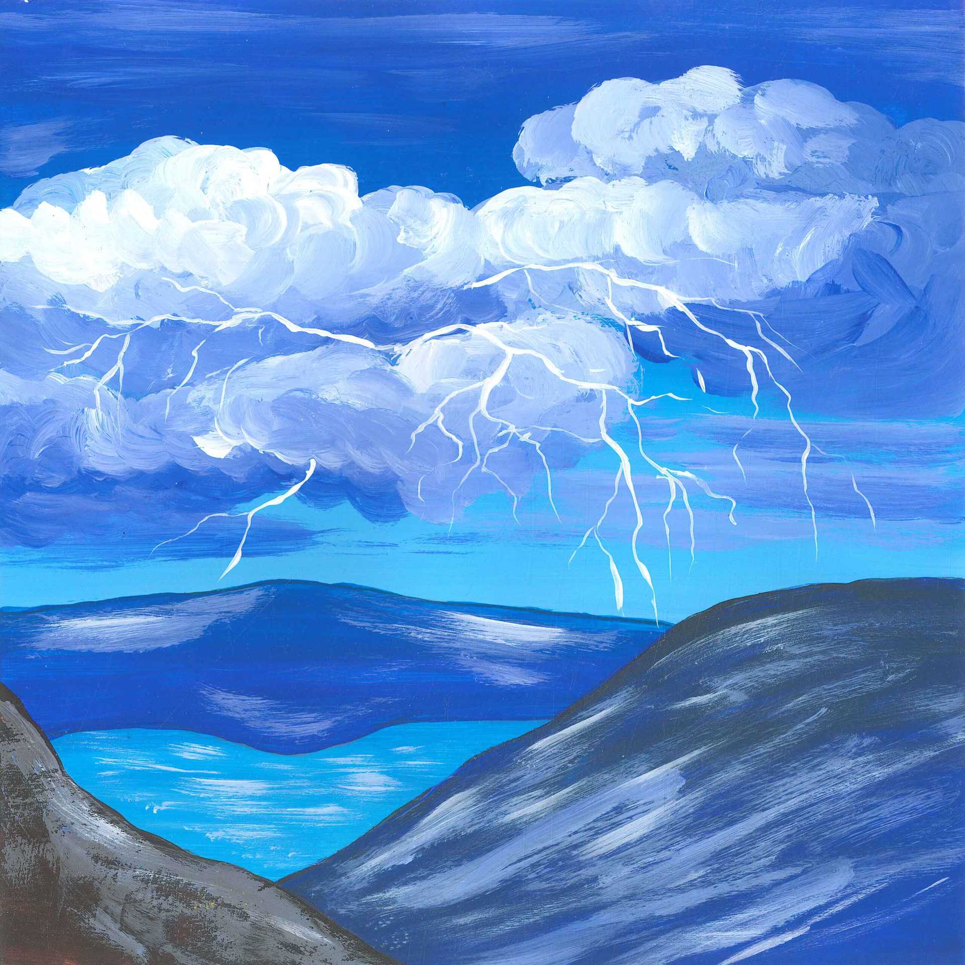 Thunderstorm and Dawn Chorus - nature landscape painting - earth.fm