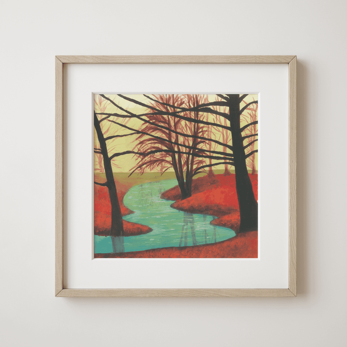Yuba Pass Soundscape - Autumn Serenity by the Gentle Stream and Bare Trees Fine Art Print - earth.fm