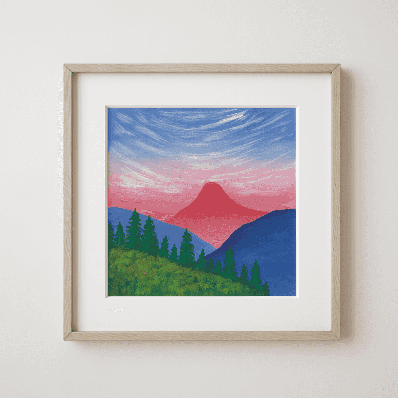 Lyrebird in the Rainforest - Twilight's Caress on the Red Mountain and Pine Forest Fine Art Print - earth.fm