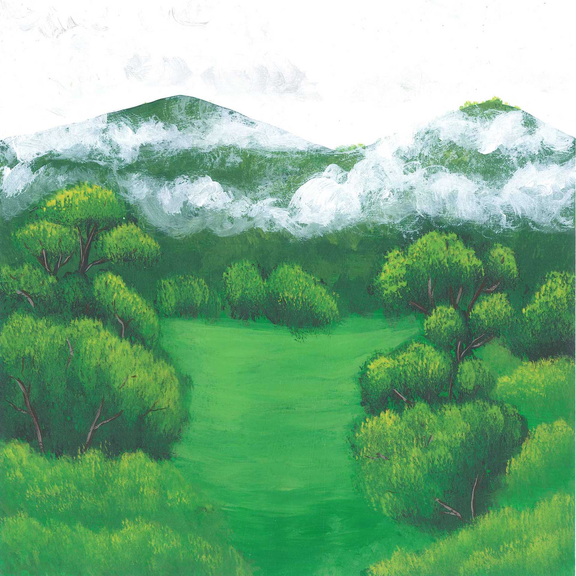 A Rainforest in the Clouds - nature landscape painting - earth.fm