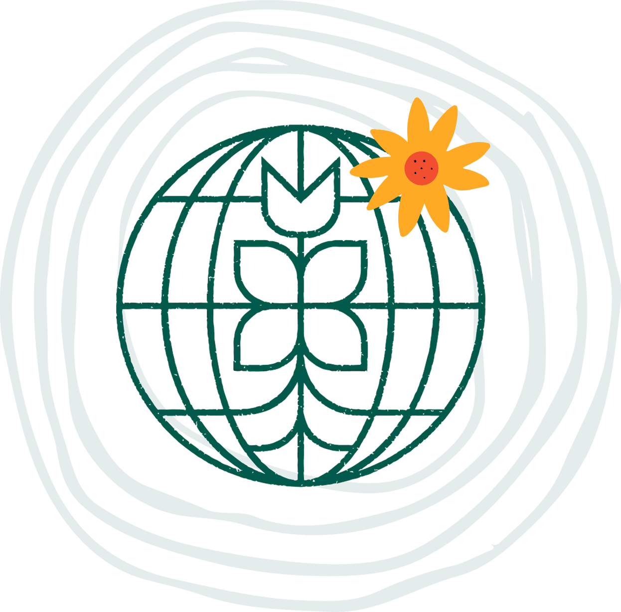 Earth.fm globe illustration