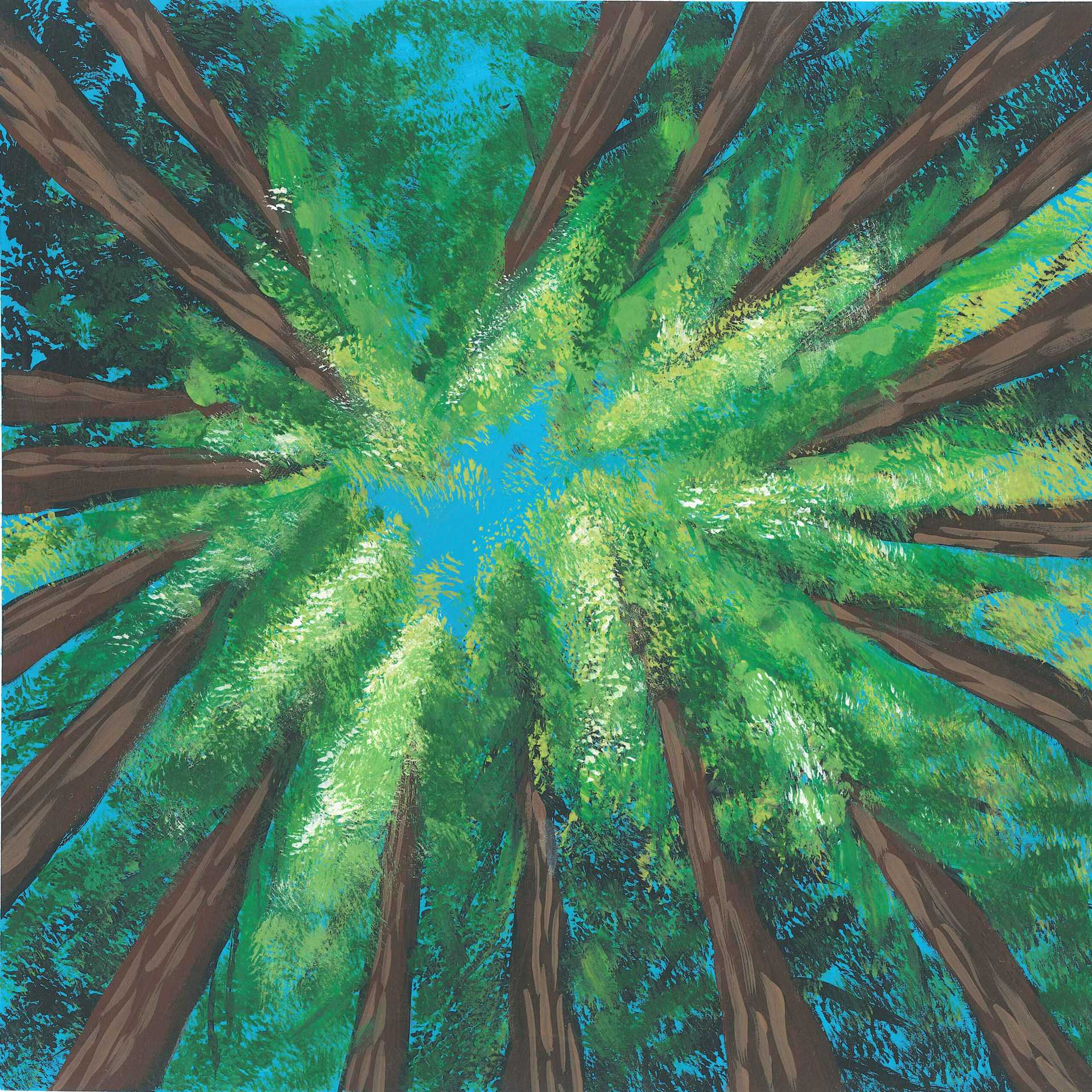 Early Morning in a Forest - nature landscape painting - earth.fm