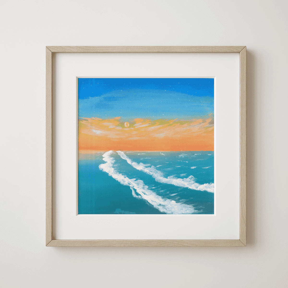 Waves in the Gulf of Thailand - Dusk's Melody over the Ocean's Crescendo Fine Art Print - nature soundscape art - earth.fm