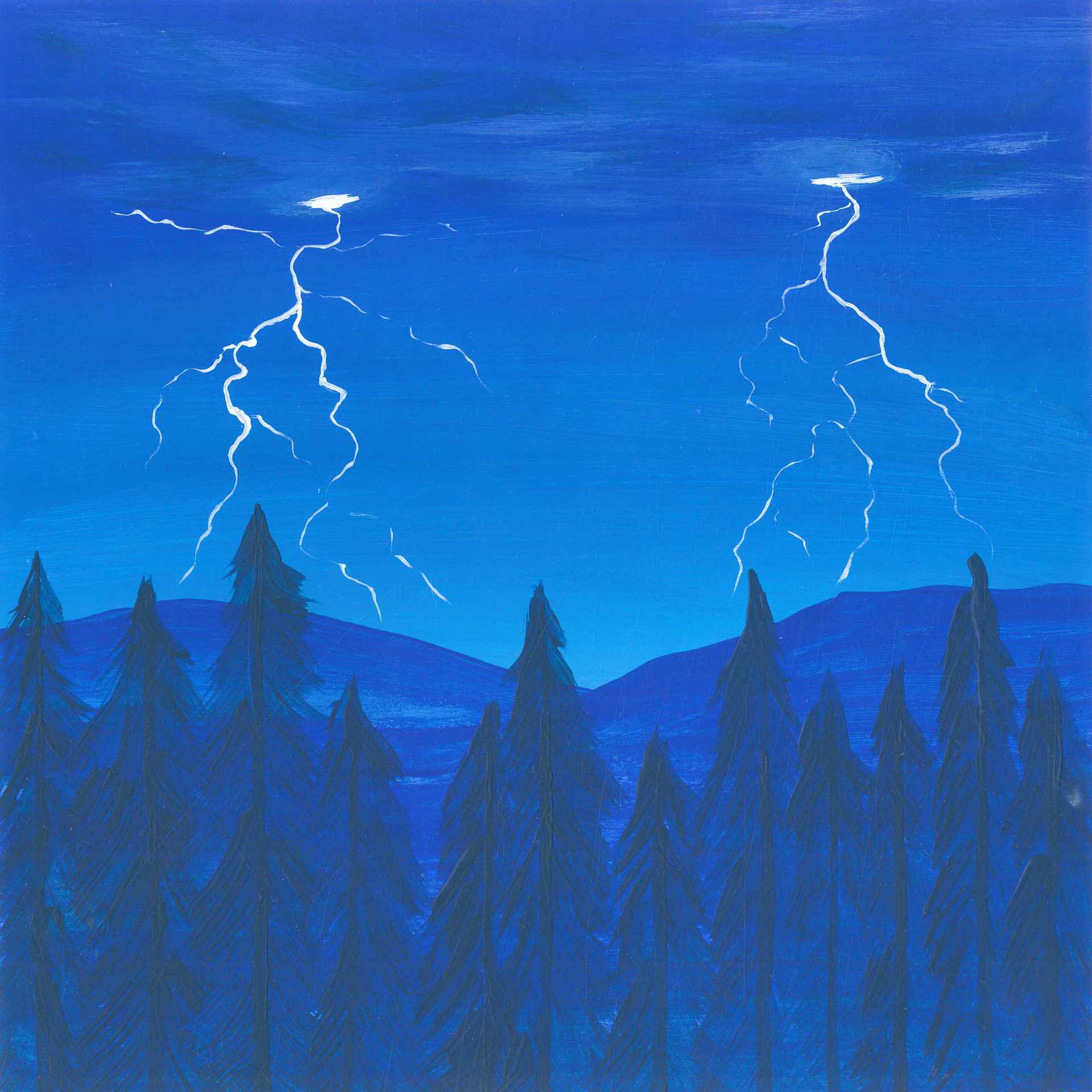 Thunderstorm in Himalayas - nature landscape painting - earth.fm