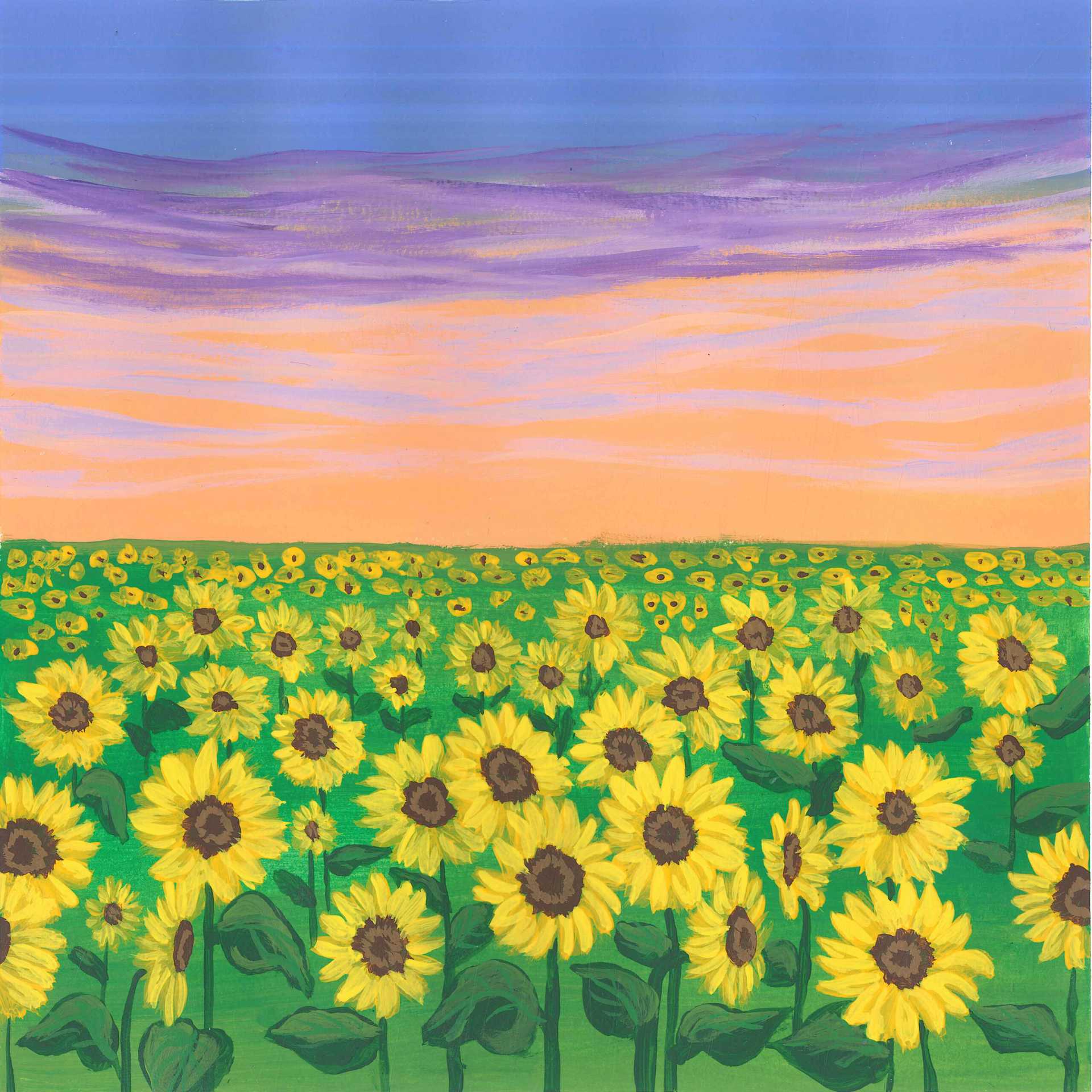 Flower hands - nature landscape painting - earth.fm