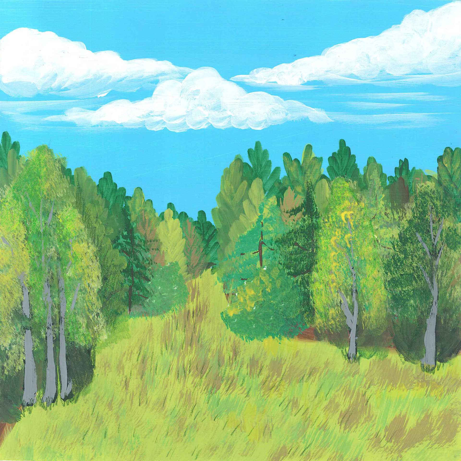 Scottish Summer Dawn Chorus - nature landscape painting - earth.fm