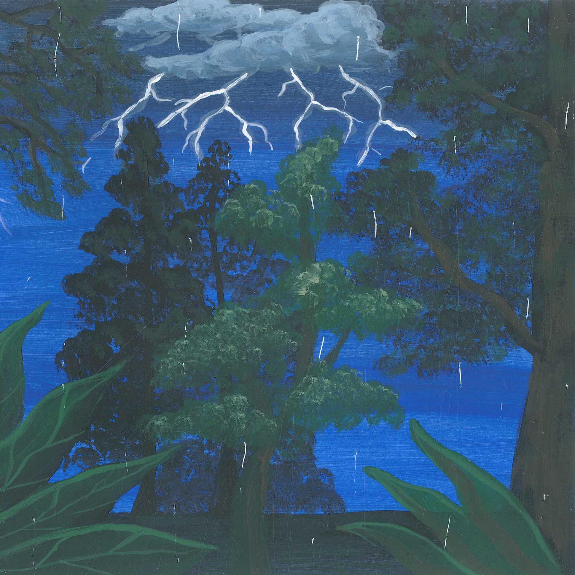 Thunderstorm and high winds - nature landscape painting - earth.fm