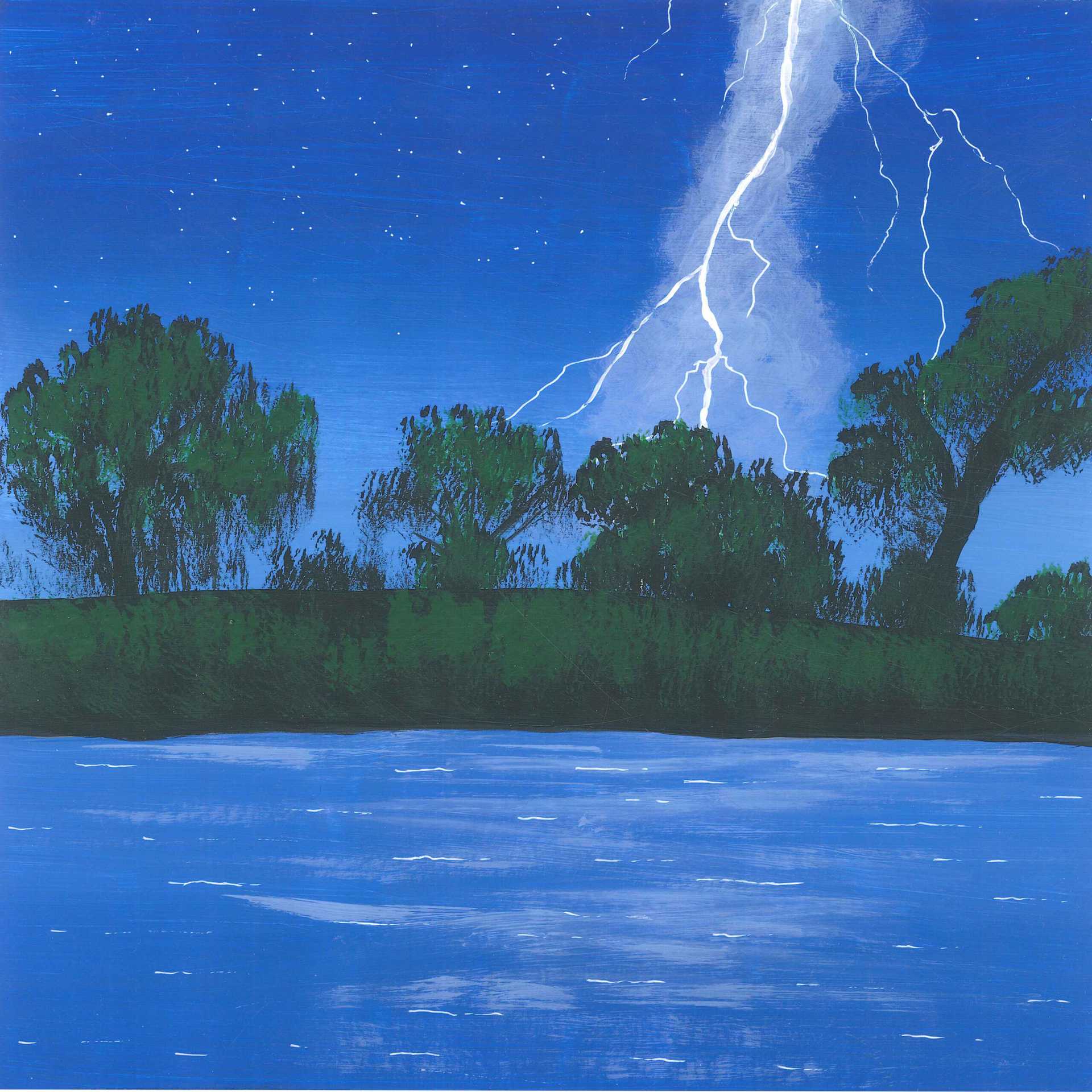 Massive Thunderstorm Approaching in the Amazon Rainforest - nature landscape painting - earth.fm