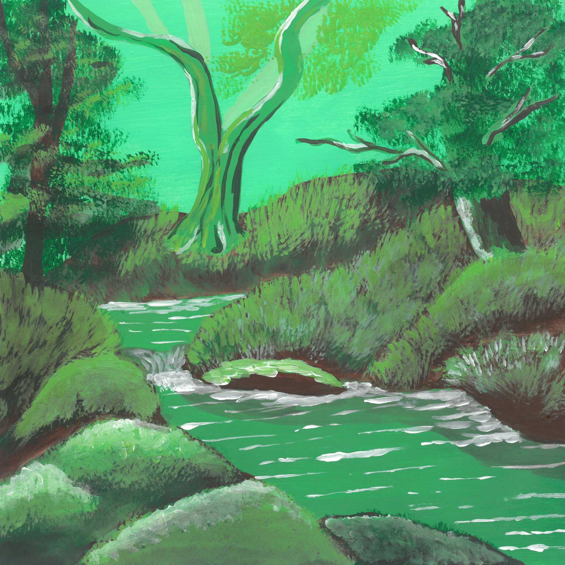 Tyldykpen Rapid’s Song - nature landscape painting - earth.fm